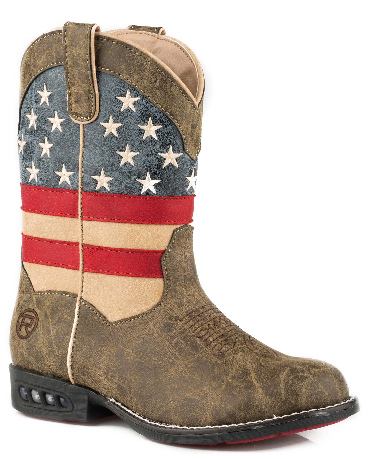 Boys' Patriot Western Boots by Roper from Skip’s Western Outfitters | KAR-09-018-1201-2006-BR-090-M