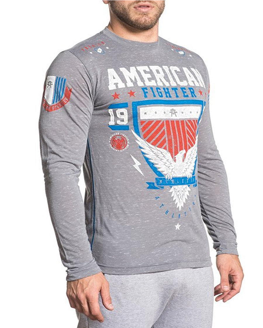 Mens Clearmont Artisan Long Sleeve T-Shirt by Affliction from Skip’s Western Outfitters | AFL-FM5186-M-GRAPHITE