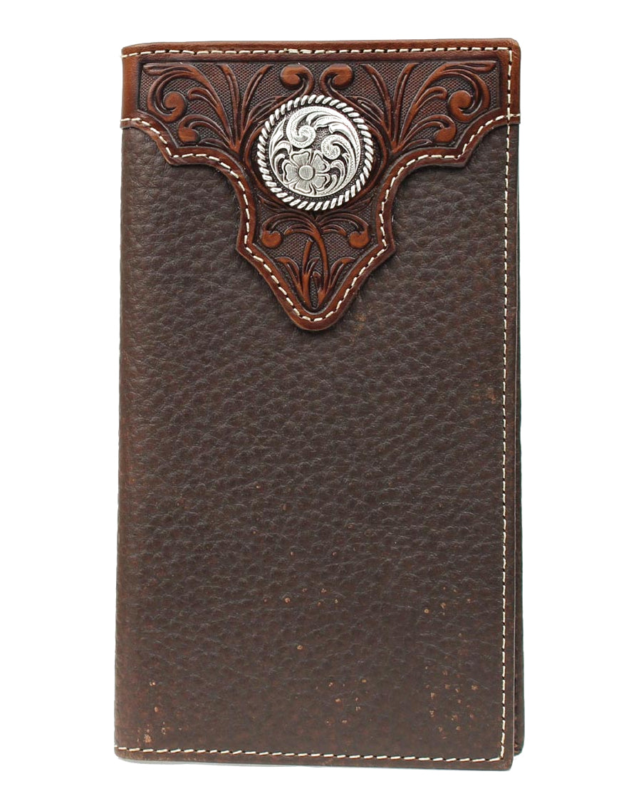 Tooled Overlay Rodeo Wallet by Ariat Accessories from Skip’s Western Outfitters | MFW-A3510202-O/S-BROWN