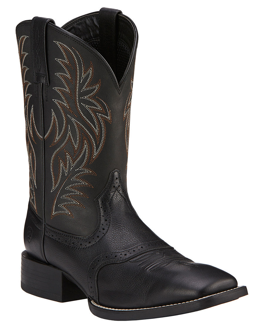 Men's Sport Wide Square Toe Boots