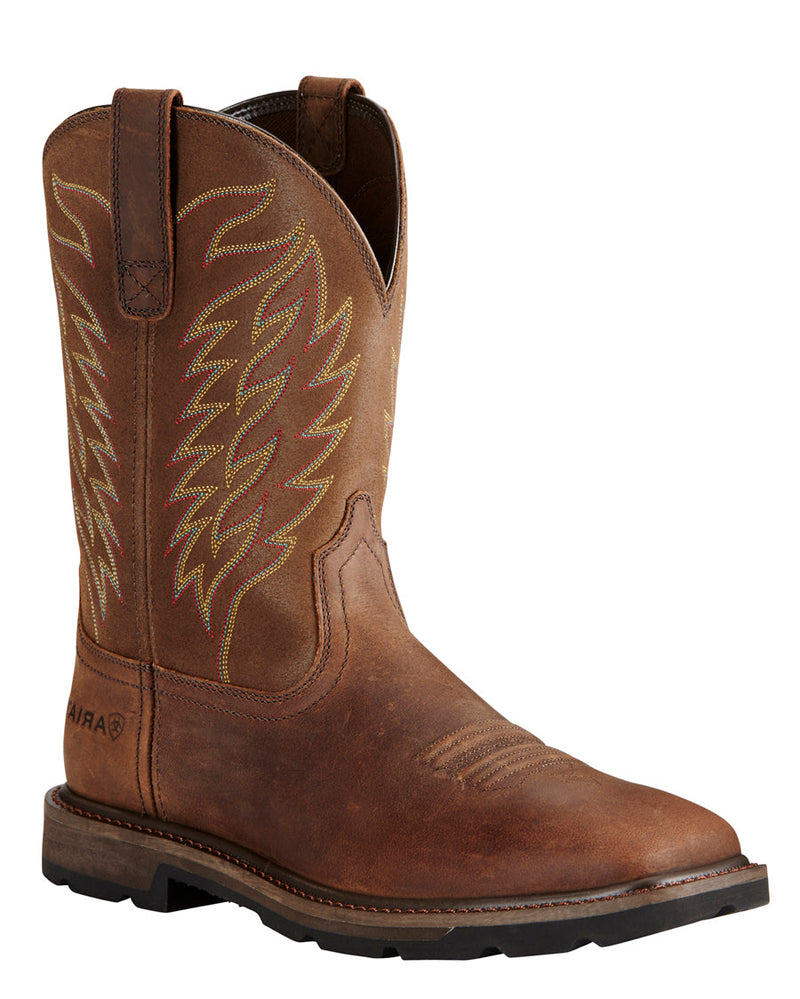 Men's Groundbreaker Steel-Toe Western Work Boots