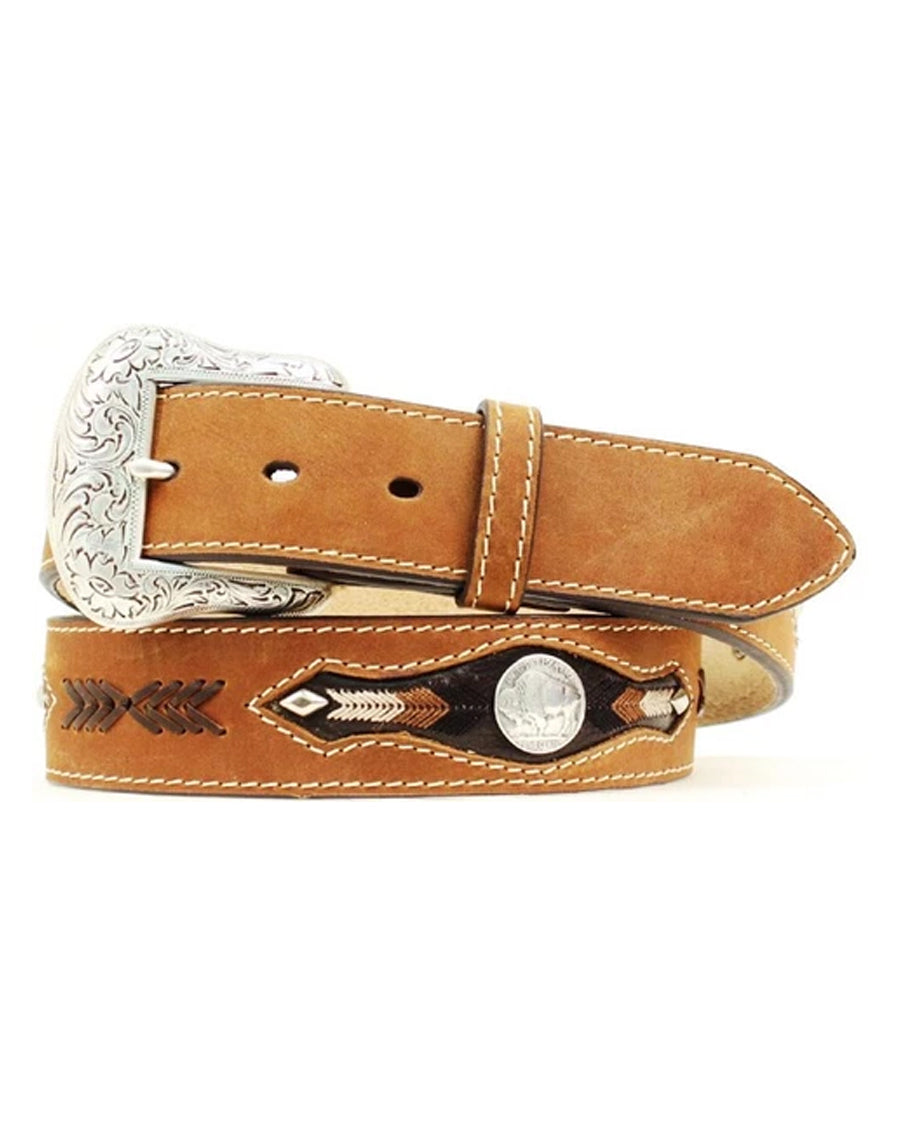 Men's Buffalo Concho Western Belt by Nocona from Skip’s Western Outfitters | 10923501599