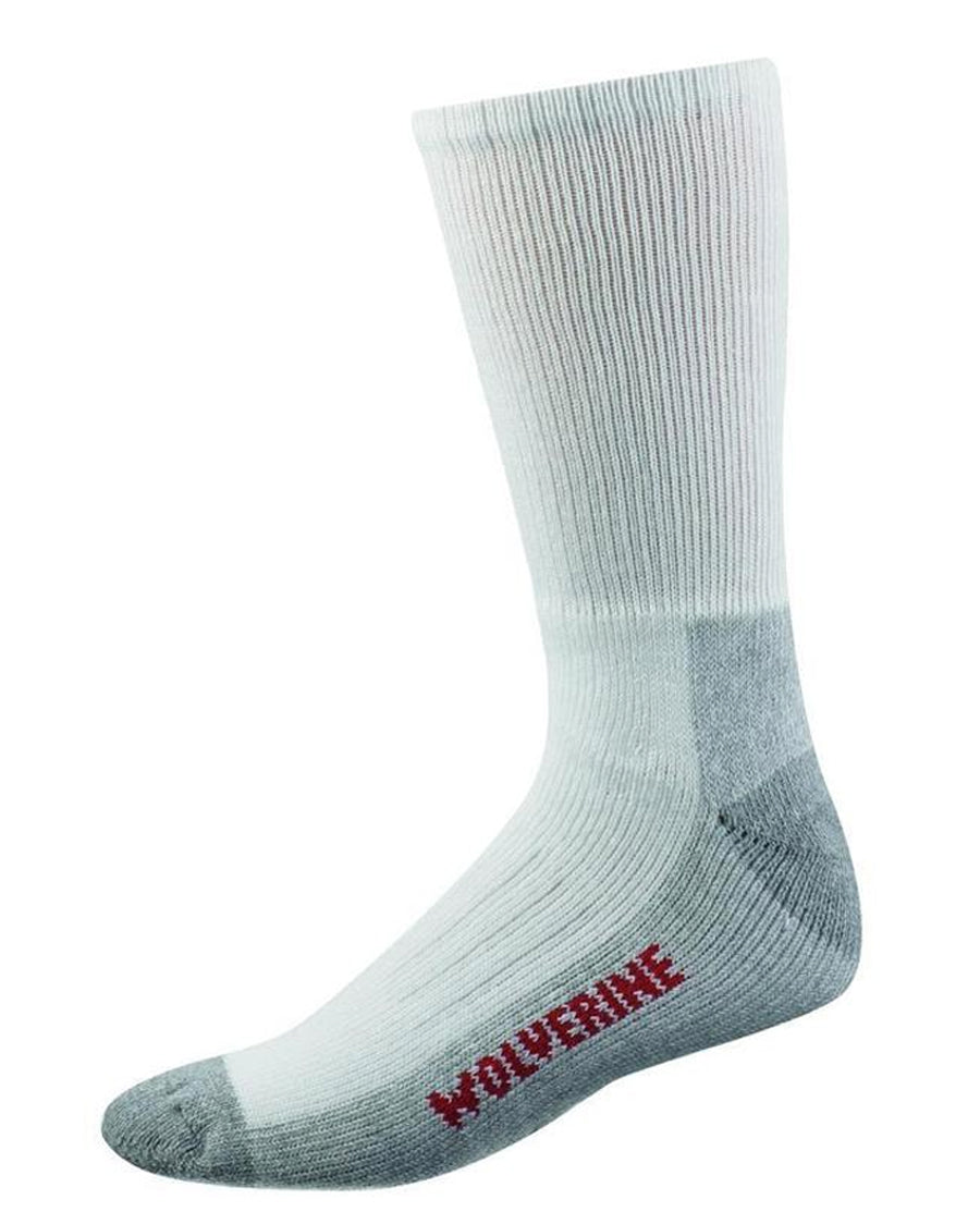 Steel Toe Cotton Boot Socks by Wolverine from Skip’s Western Outfitters | WOL-W91100270-100-L-White