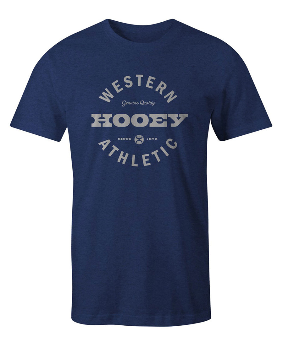 Men's Richie Short Sleeve T-Shirt by Hooey from Skip’s Western Outfitters | HOO-HT1315BL-S-Blue-Heather