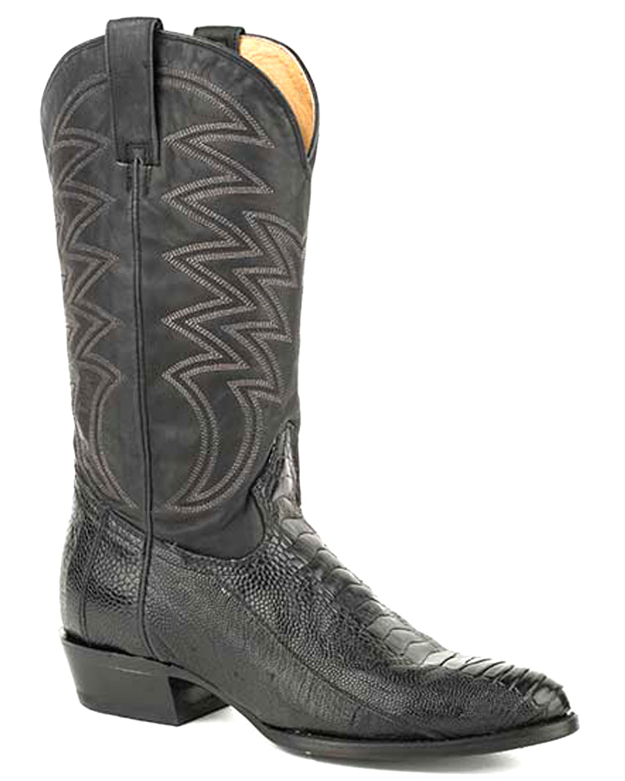 Men's Silverton Ostrich Leg Boots by Roper from Skip’s Western Outfitters | KAR-09-020-6200-8117-BL-080-D