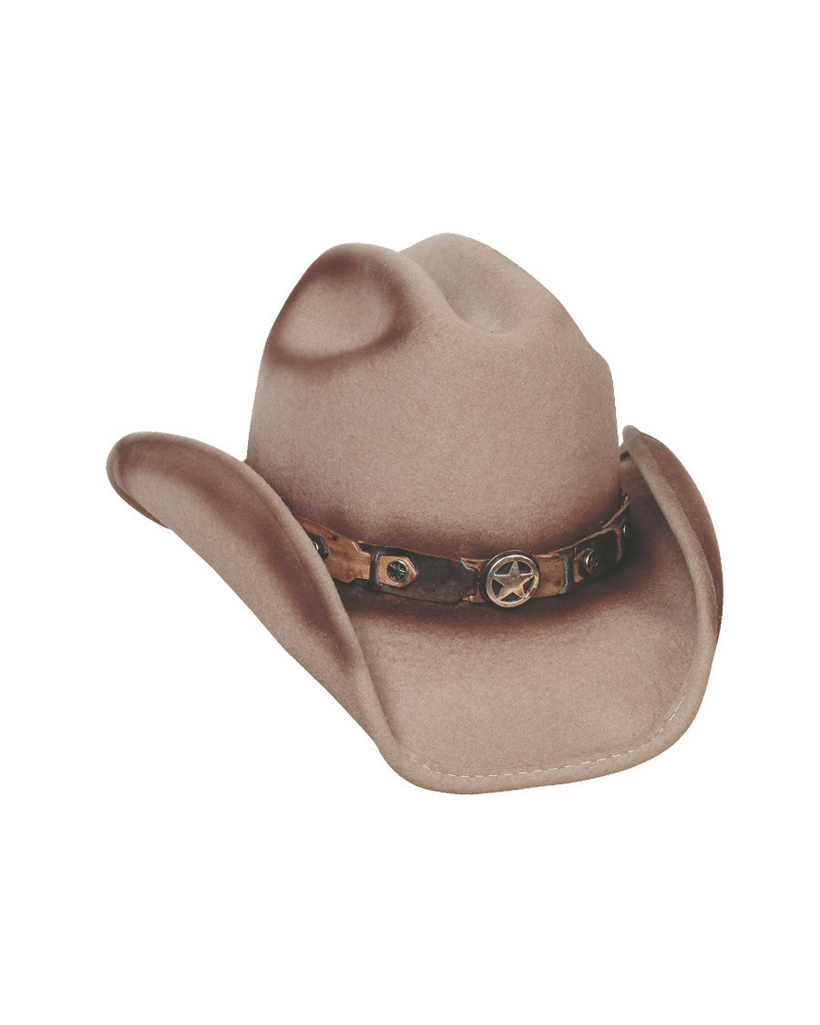 Kids' Yearling Shapeable Felt Hat by Bullhide from Skip’s Western Outfitters | MOT-0422S-L-Sand