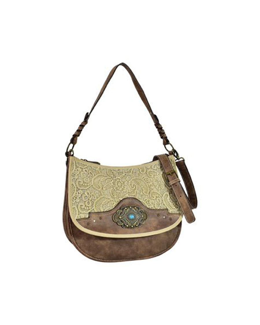 Women's Lace Accents Crossbody Purse by Justin from Skip’s Western Outfitters | 10923659335