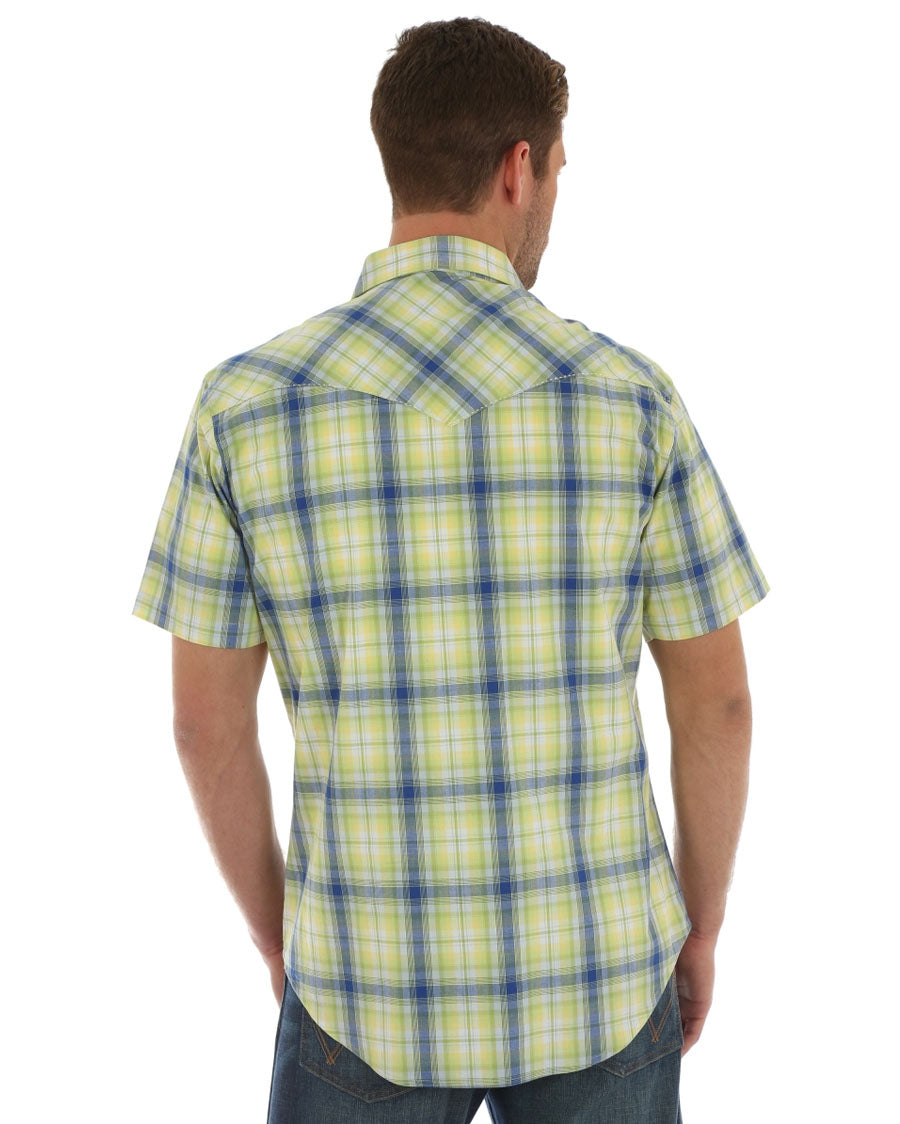 Men's Retro Plaid Short Sleeve Western Shirt
