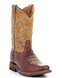 Kid's Two Toned Western Boots - Brown