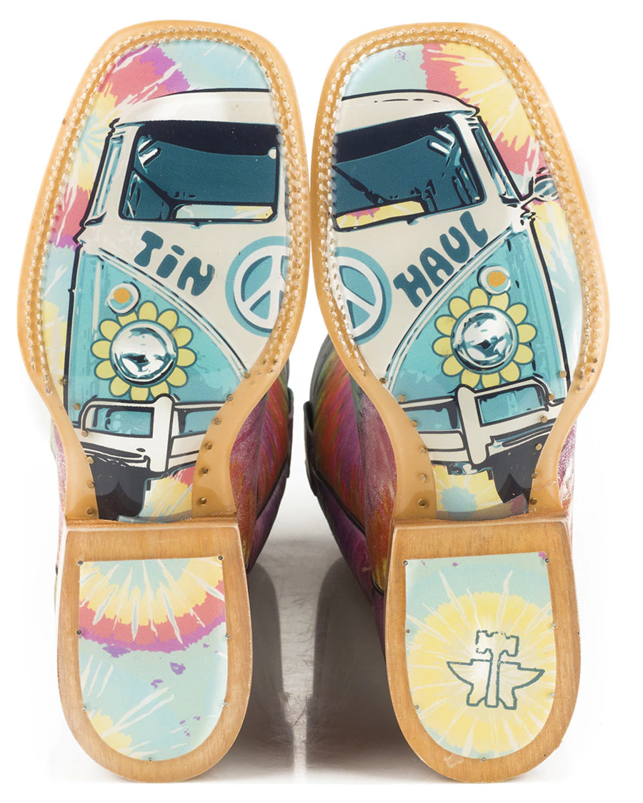 Women's Groovy Tie Dye Sole Boots