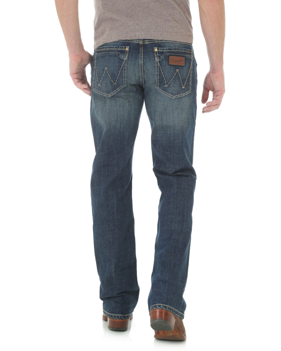 Men's Retro Stretch Slim Fit Boot Cut Jeans