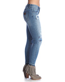 Womens Premium Patch Skinny Jeans
