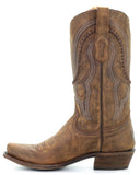 Men's Gold Cowhide Western Boots