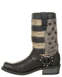 Mens Faded Flag Harness Boots