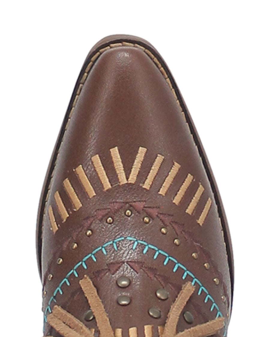 Dingo Women's Gypsy Western Boots in Brown with Snip Toe at Skip's Western Outfitters | DI737-BROWN
