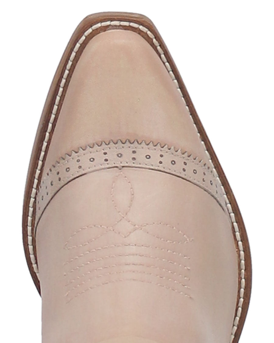 Dingo Women's Gummy Bear Western Booties in Natural with Snip Toe at Skip's Western Outfitters | DI747-NATURAL