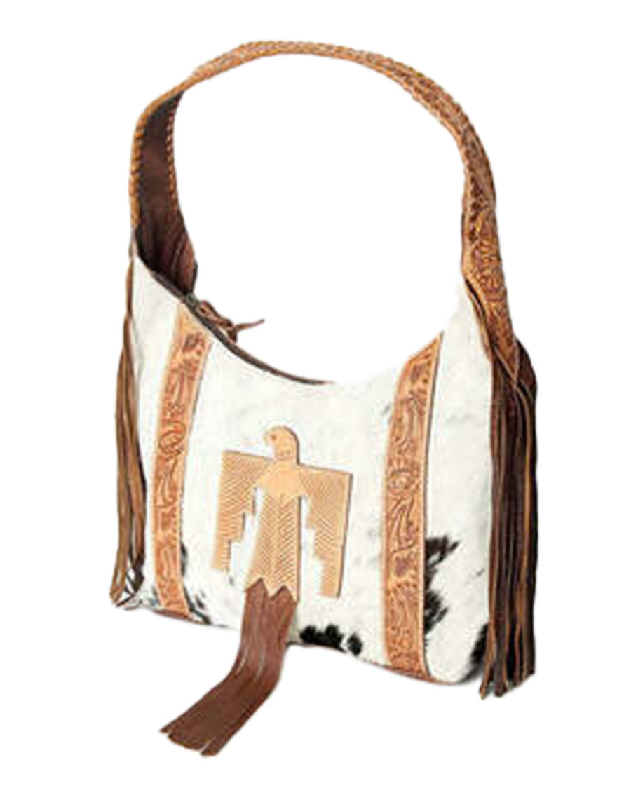 Women's Thunderbird Tooled Shoulder Tote by American Darling from Skip’s Western Outfitters | AMD-ADBG803TB-One-Size-Brown