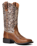 Women's Round Up Wide Square Toe Western Boots