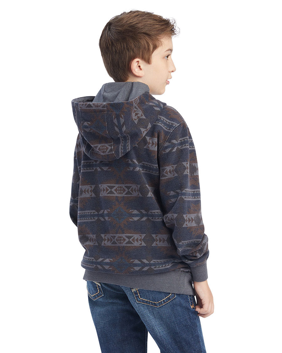 Boys' Printed Overdyed Washed Sweater