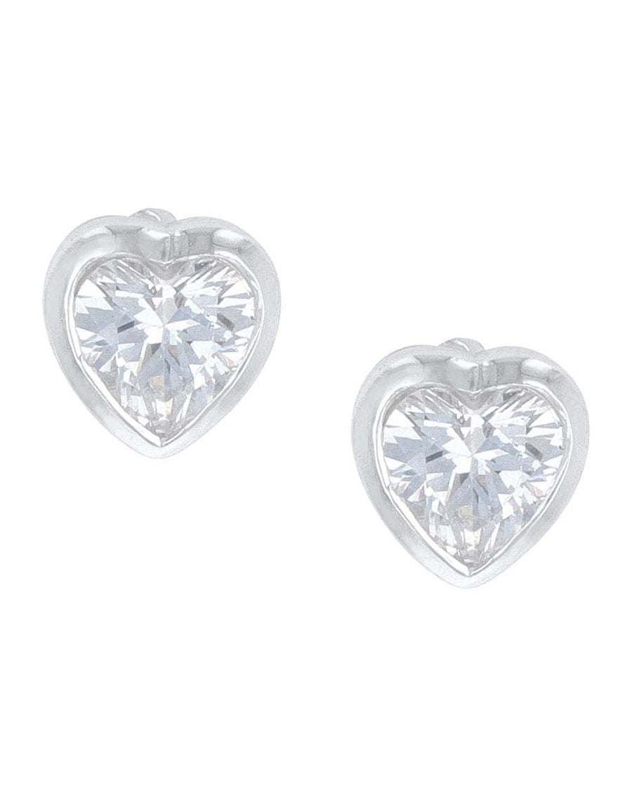 Women's Tiny Heart Crystal Post Earrings by Montana Silversmiths from Skip’s Western Outfitters | MON-ER4476-O/S-Silver