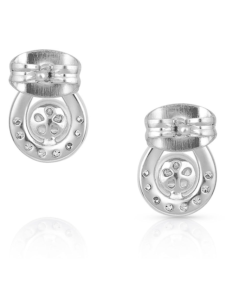 Women's Cradled Stud Earrings