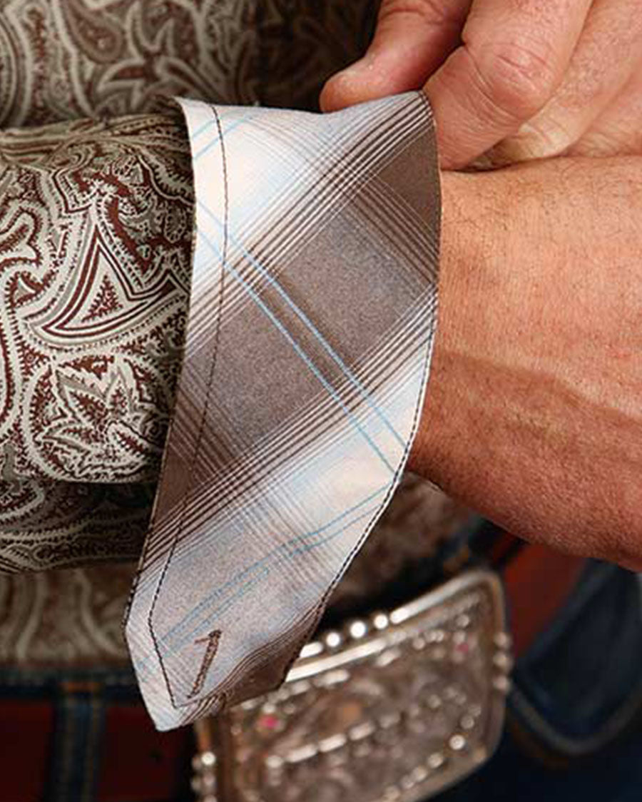 Men's Paisley Cotton Poplin Shirt