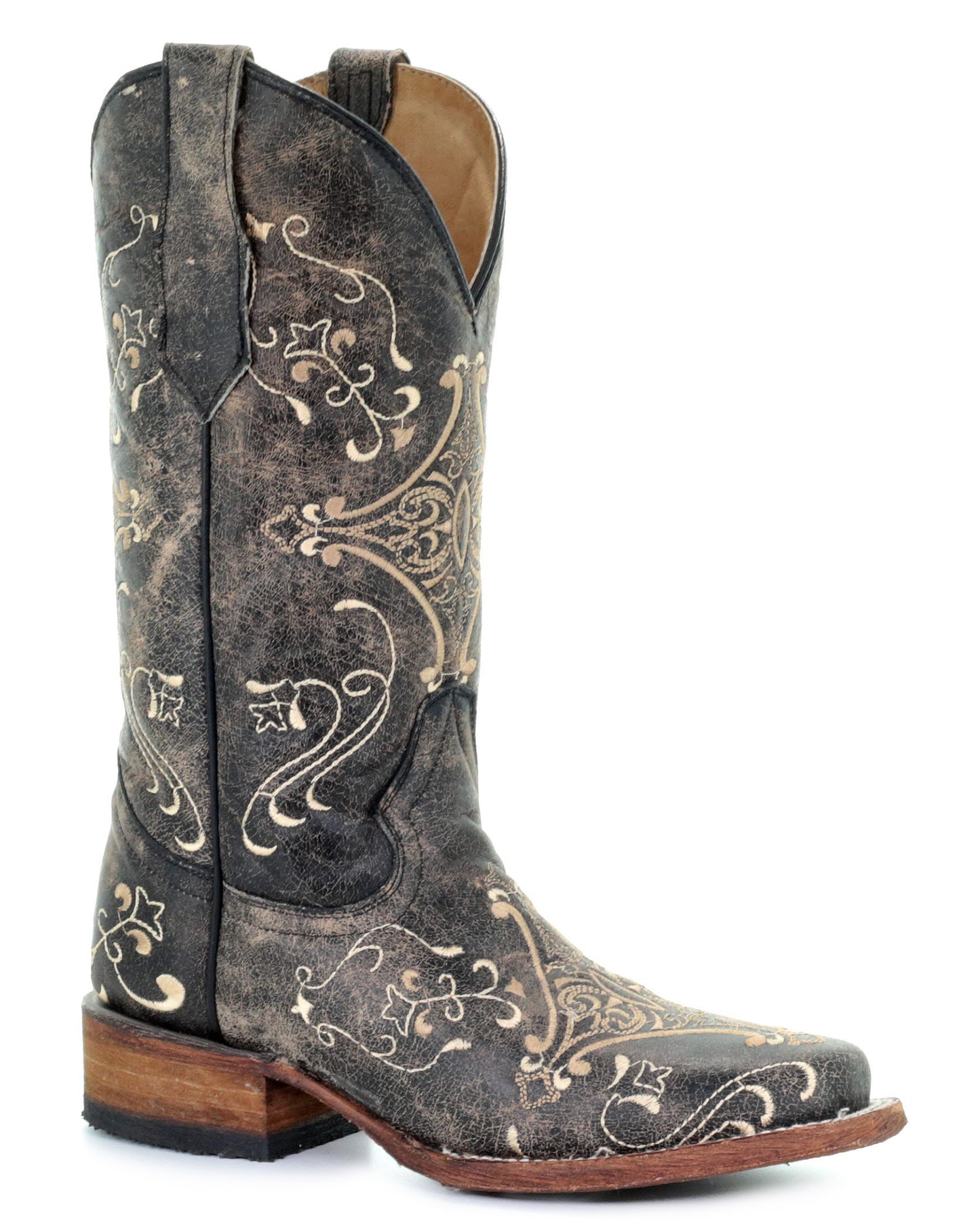 Corral L5078 Women's Handcrafted Square Toe Cowgirl Boots in Brown at Skip's Western Outfitters