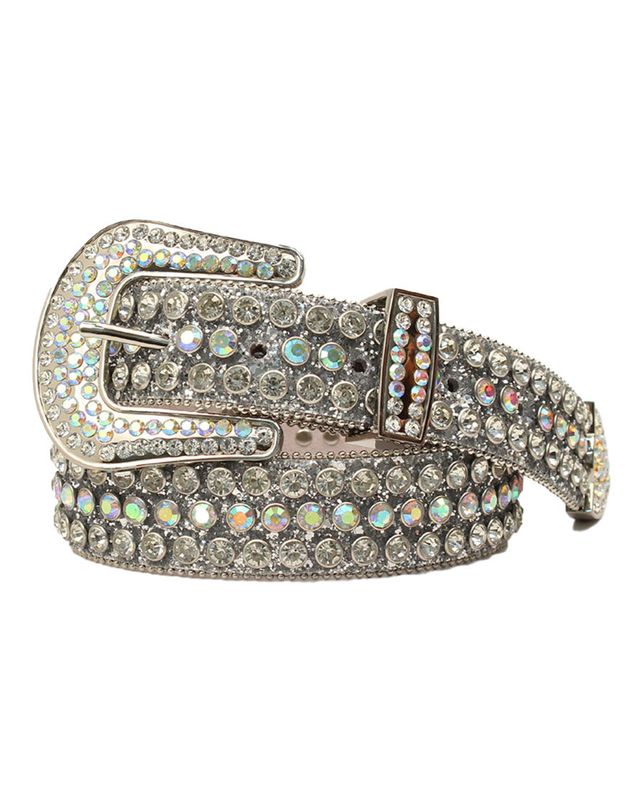 Women's Glitter Stones Crystals Belt by 3D from Skip’s Western Outfitters | 10923672307
