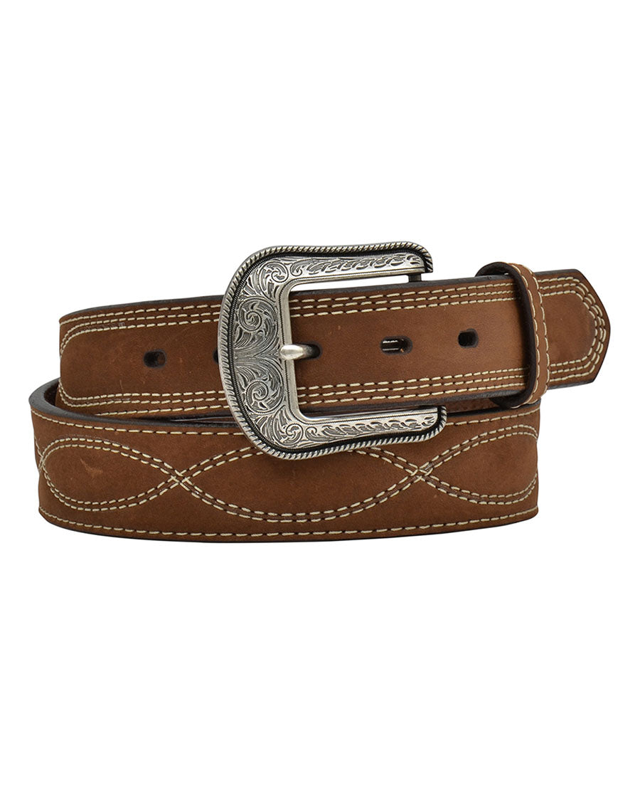 Men's Figure 8 Stitched Belt by 3D from Skip’s Western Outfitters | 10923672287