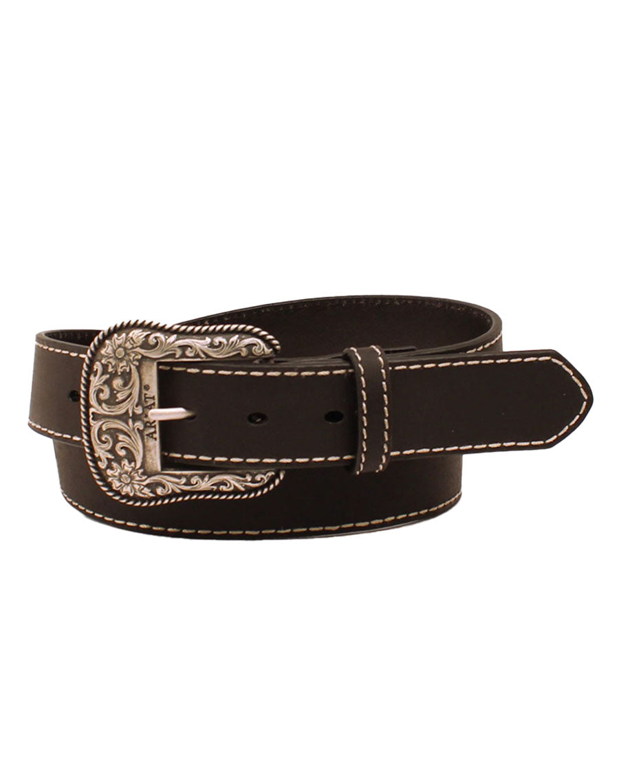 Women's Heavy Stitch Belt by Ariat Accessories from Skip’s Western Outfitters | MFW-A1523401-S-BLACK
