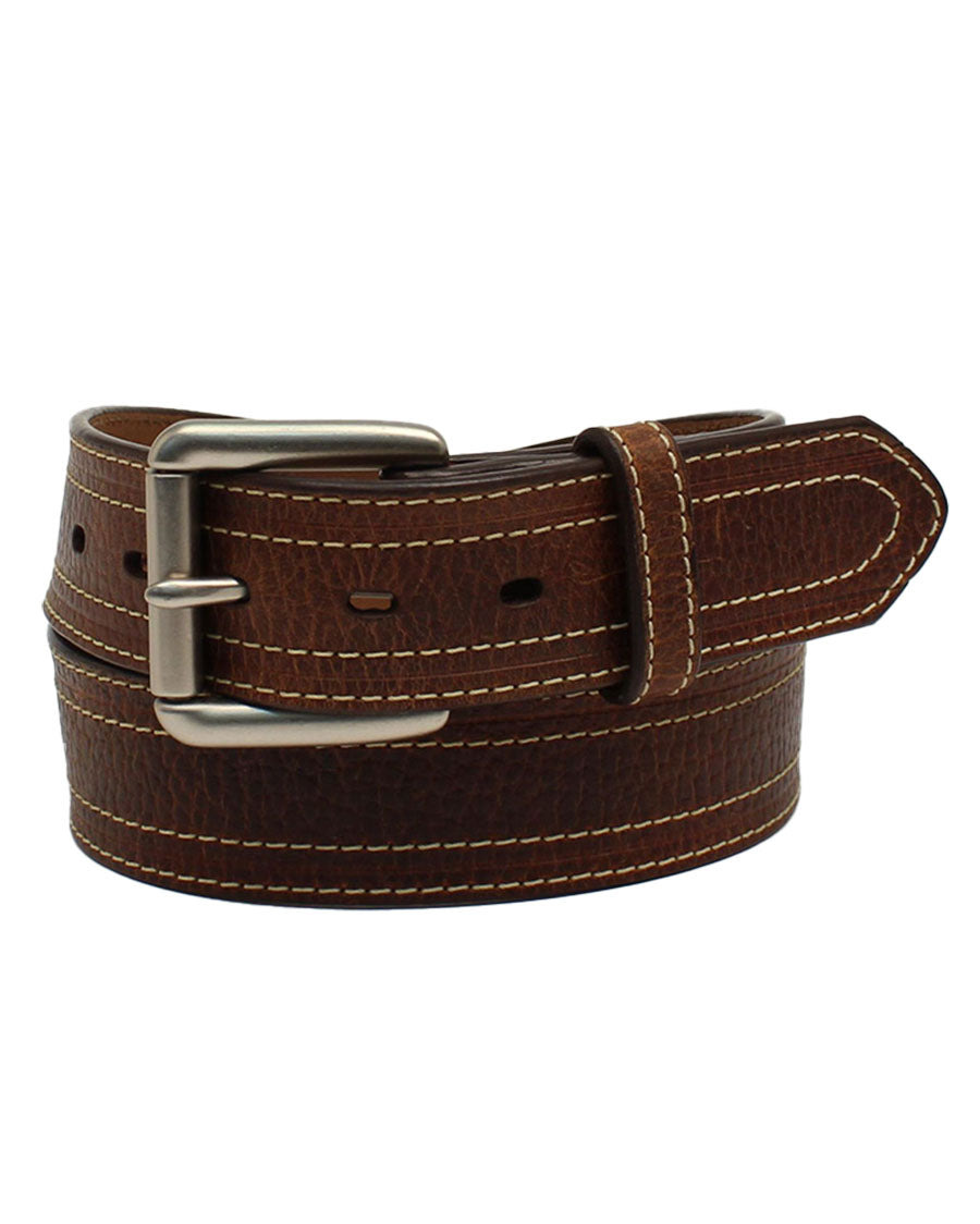 Men's Thick Stripe Belt by Ariat Accessories from Skip’s Western Outfitters | MFW-A1038002-32-BROWN