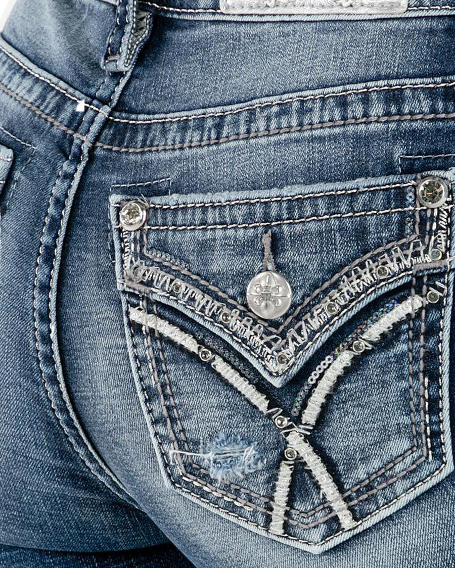 Women's Western Cross-Stitch Skinny Jeans