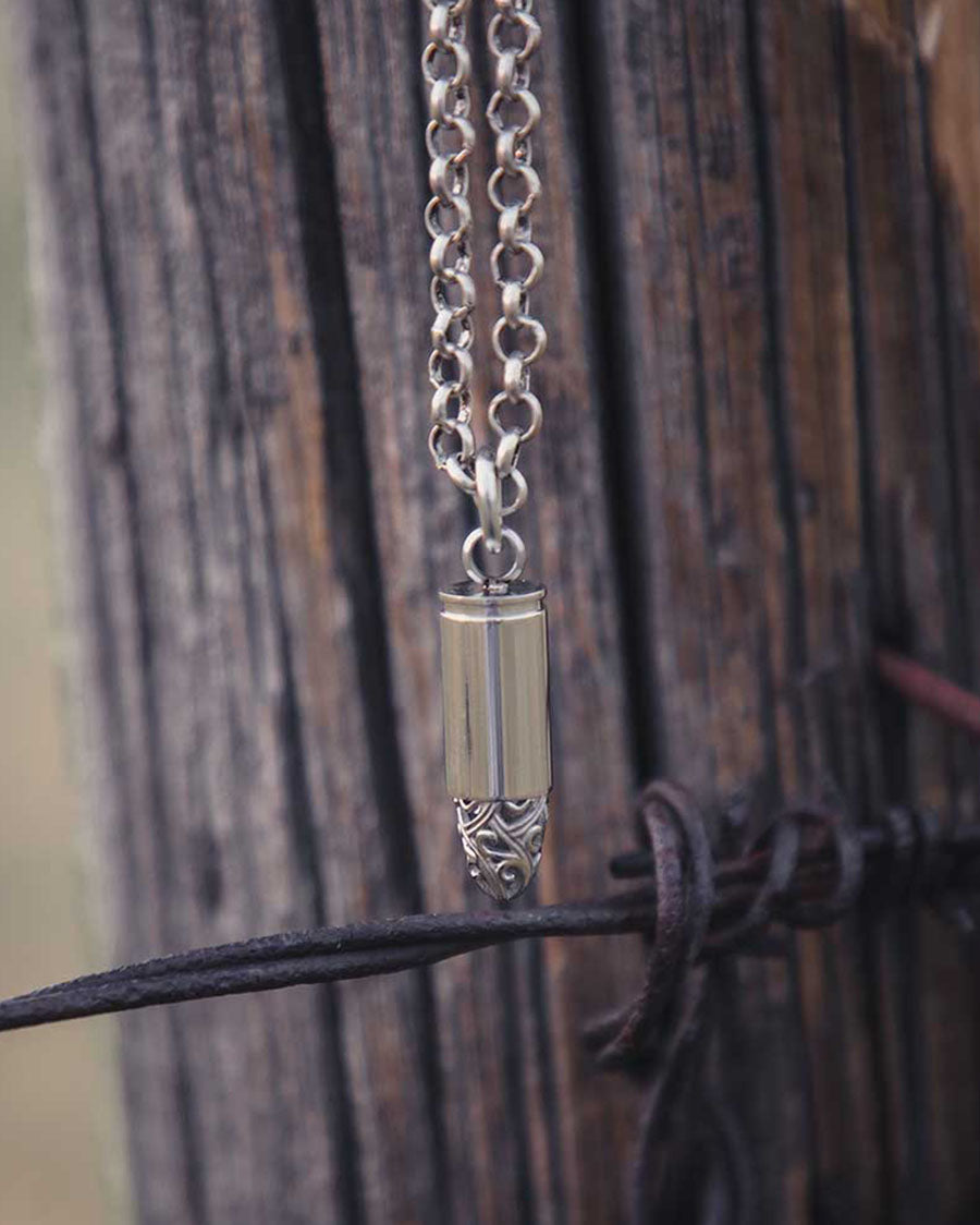 Men's One Shot Bullet Necklace