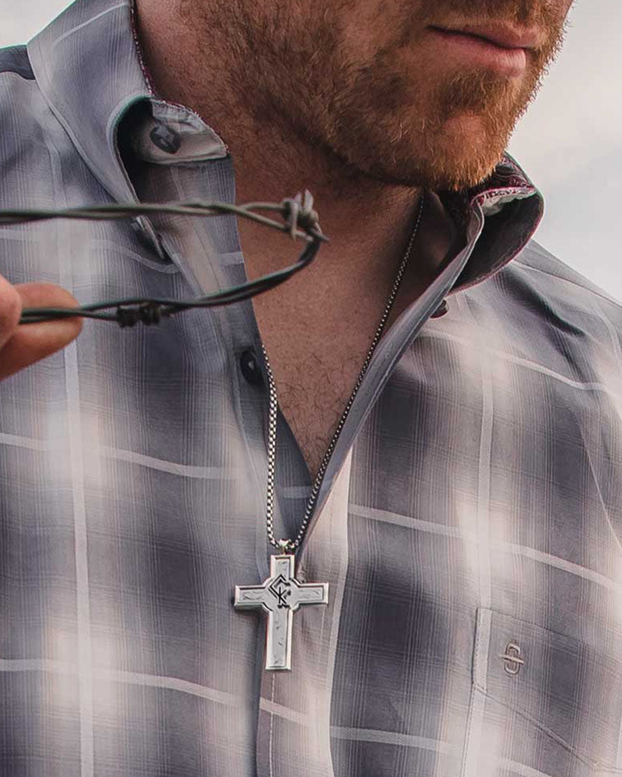 Men's Combat Zone Cross Necklace
