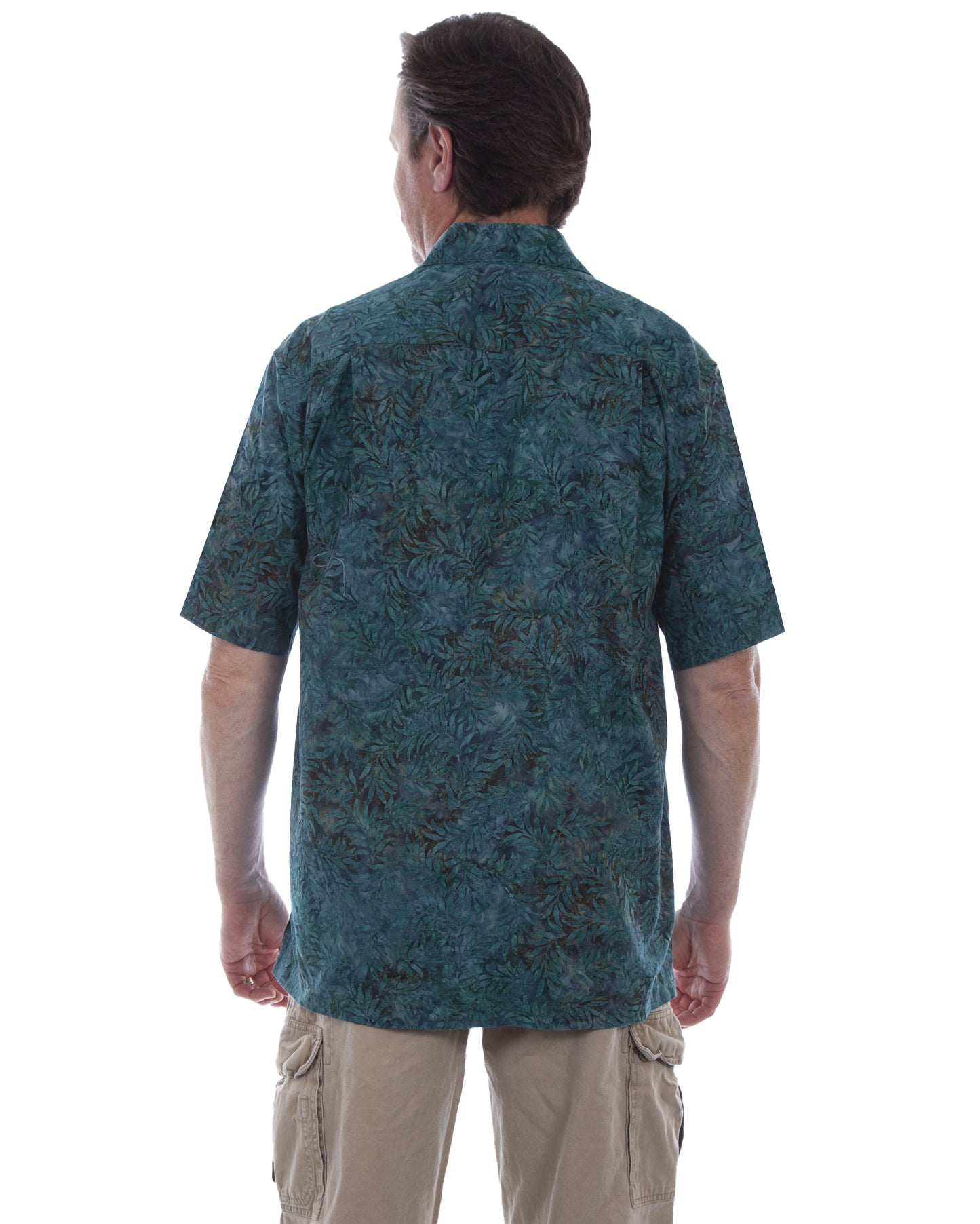 Men's Teal Leaf Western Shirt
