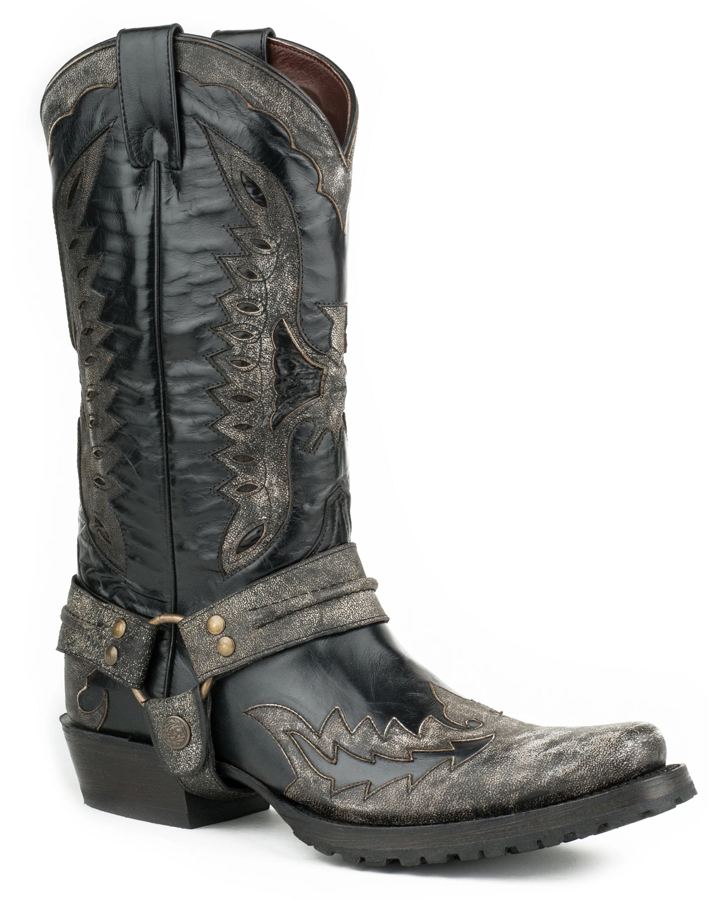 Men's Outlaw Eagle Biker Boots by Stetson from Skip’s Western Outfitters | KAR-12-020-6124-3622-BL-070-D