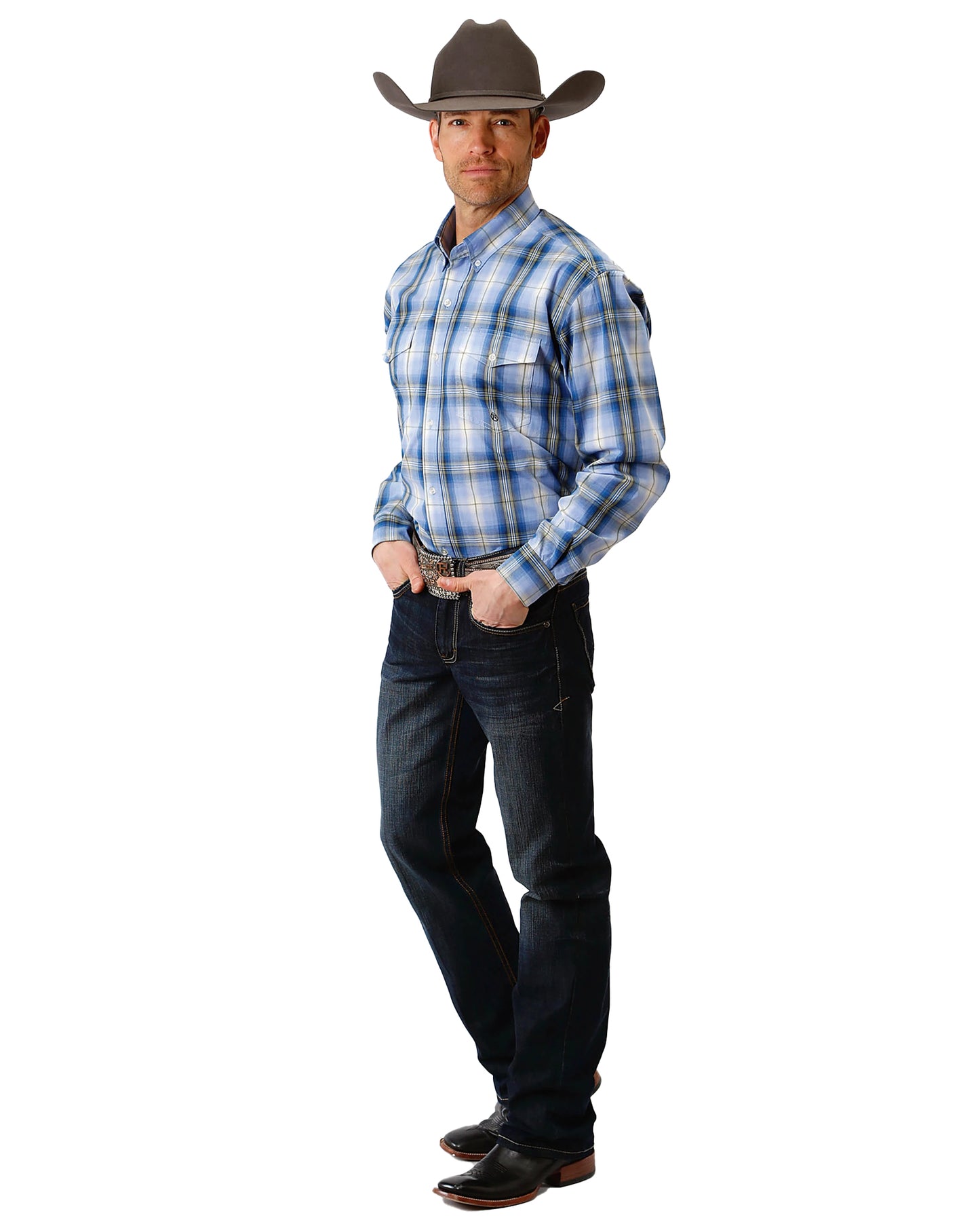 Men's Meadow Plaid Western Shirt