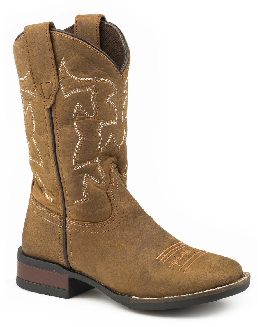 Kids' Cow Hide Western Boots by Roper from Skip’s Western Outfitters | KAR-09-018-0911-1200-BR-090-M