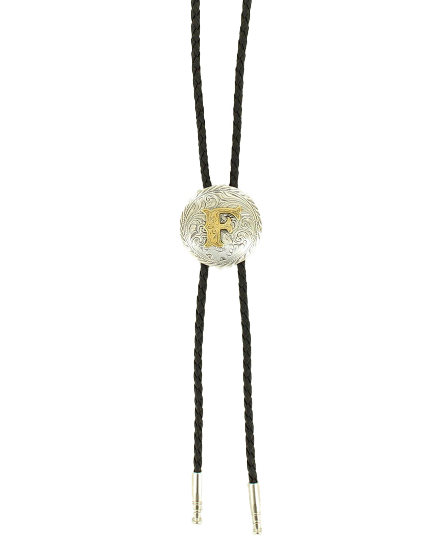 Initial F Bolo Tie by Double S from Skip’s Western Outfitters | 10923499938