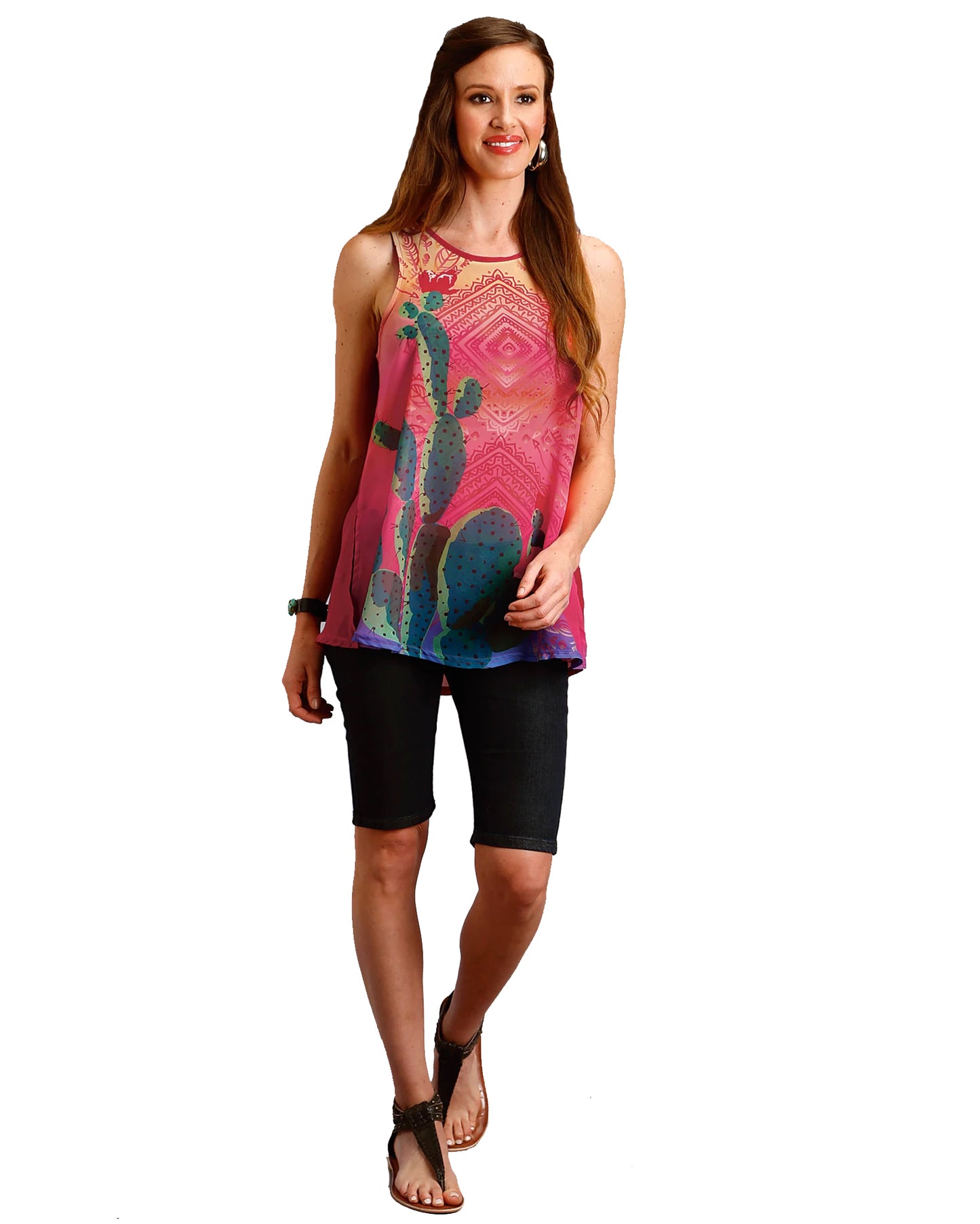 Women's Cactus Scene Western Top