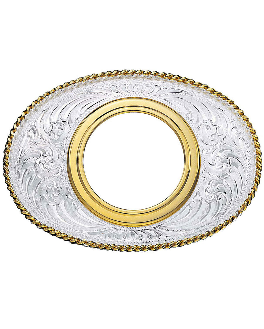 Coin Holder Belt Buckle by Montana Silversmiths from Skip’s Western Outfitters | MON-2650P-One-Size-Silver