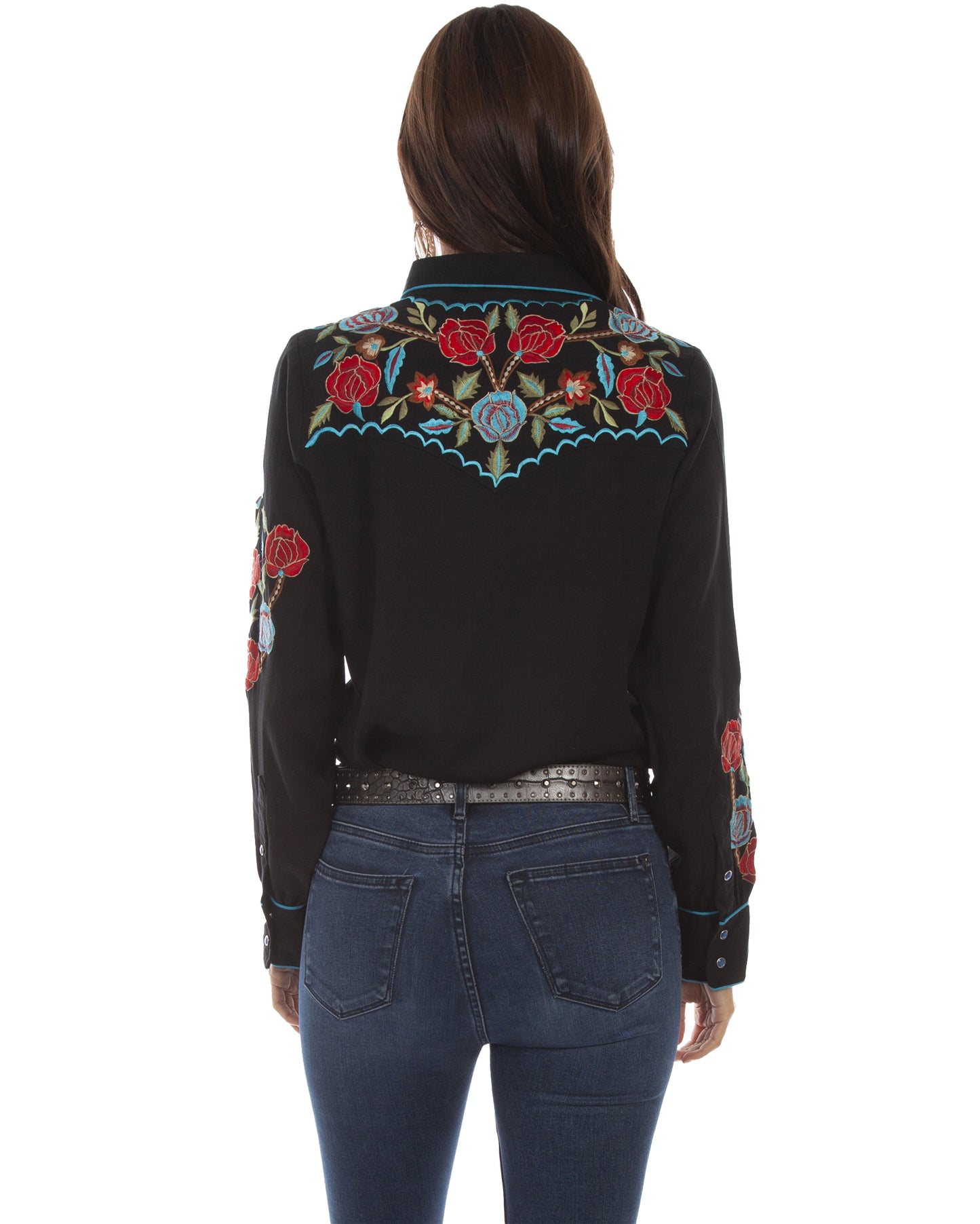 Women's Floral Tooled Western Shirt