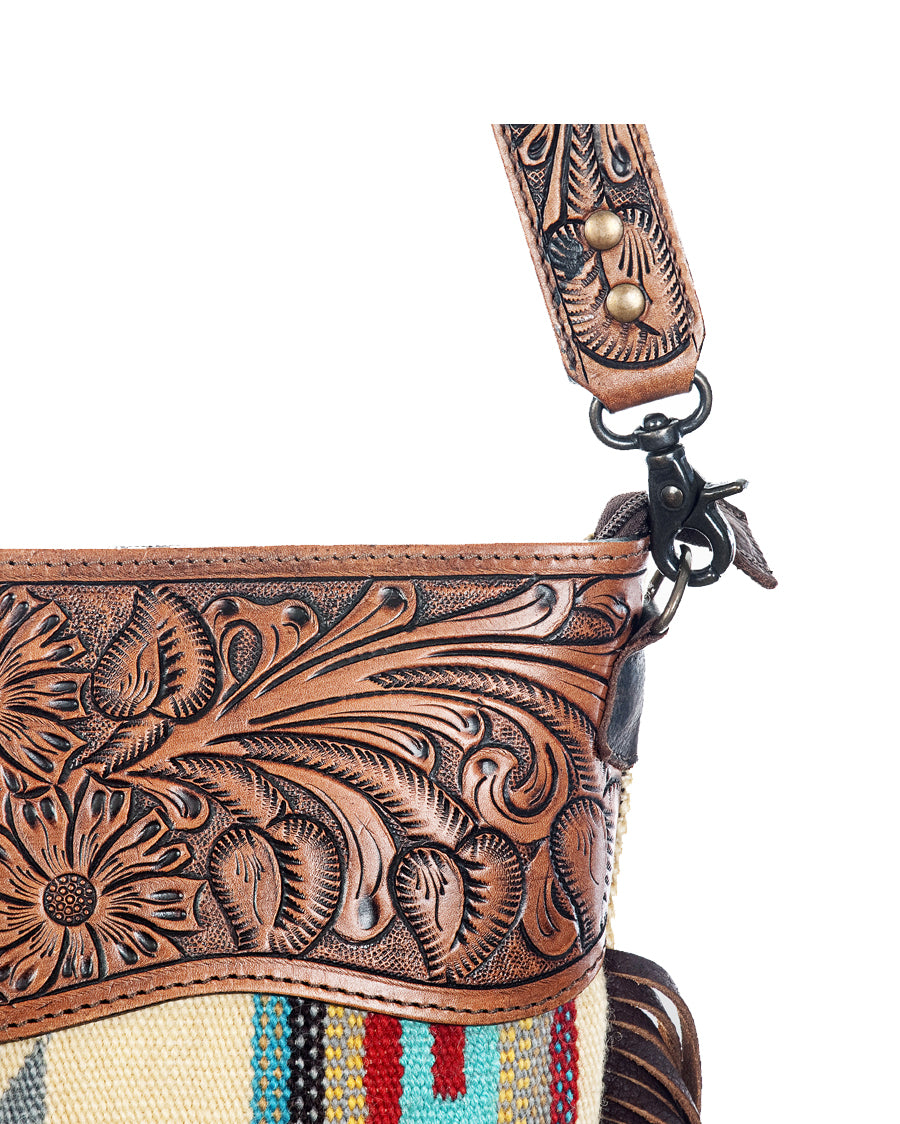 Women's Aztec Saddle Blanket Fringe Purse