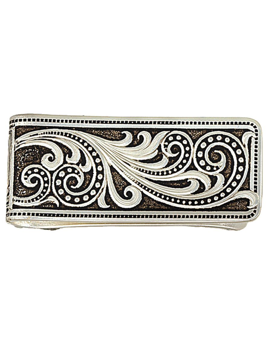 Beaded Scroll Money Clip by Montana Silversmiths from Skip’s Western Outfitters | MON-MCL16RTS-One-Size-Silver