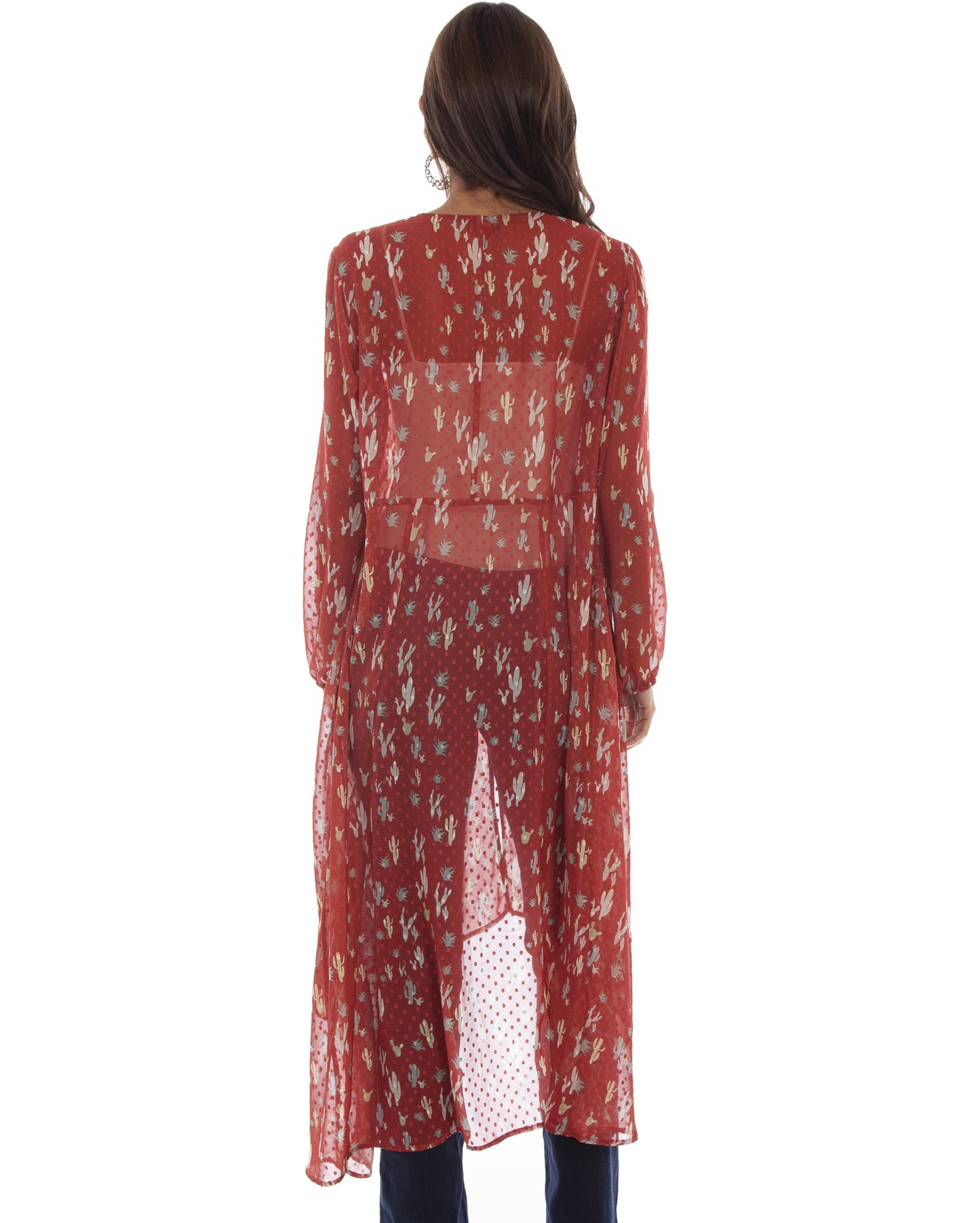 Women's Floral Swiss Dot Duster