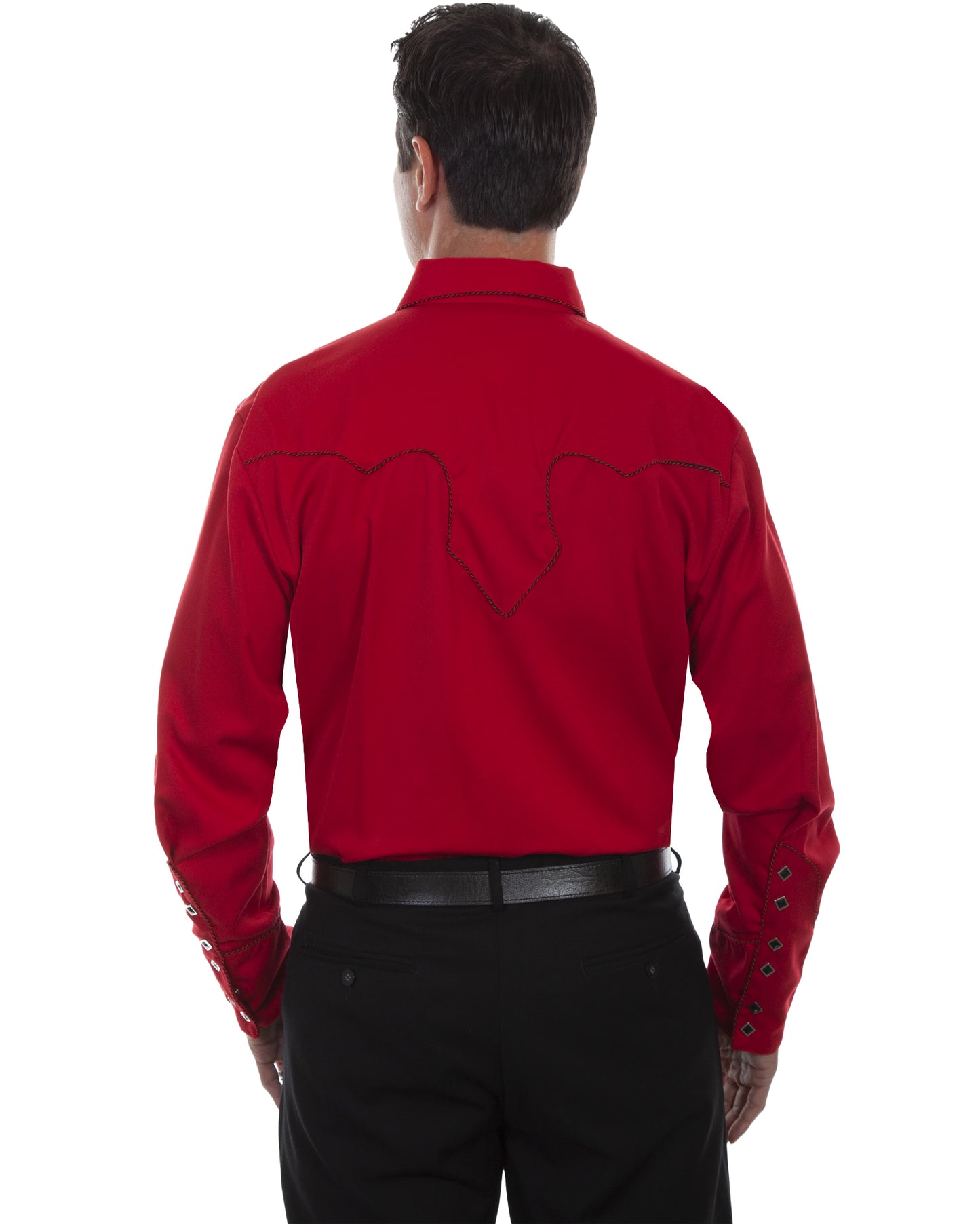 Men's Candy Cane Piping Western Shirt