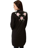 Women's Floral Embroidery Dress Western Shirt