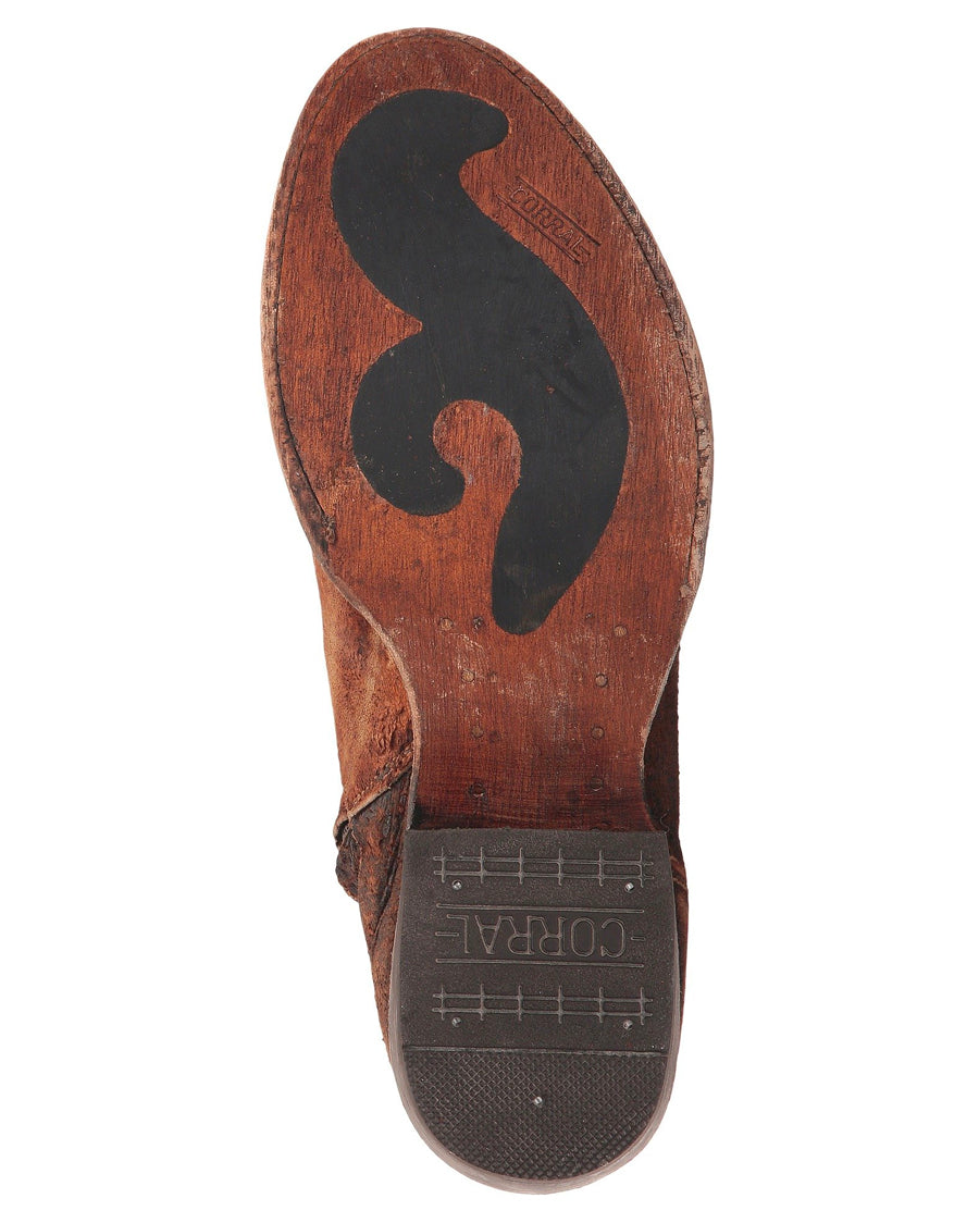 Corral C1064 Women's Handcrafted Round Toe Cowgirl Boots in Brown at Skip's Western Outfitters