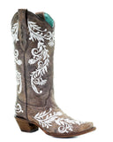 Women's Floral Embroidery Glow in the Dark Western Boots