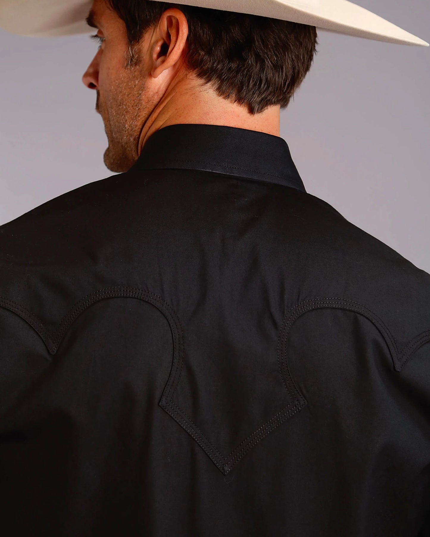 Men's Solid Poplin Western Shirt